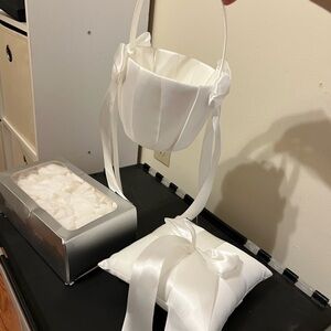 Wedding- Flower Girl Basket & Ring Bearer Pillow